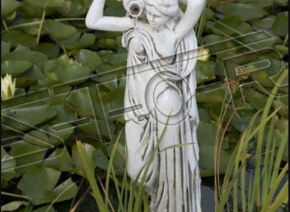 Garden sculpture "Lady Fontaine" 76cm pond figure human stone cast